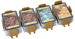 4 pcs value pack Feldherr card holder for Dominion - basic Treasure cards + Curse Cards with sleeves