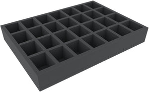 DD050A001 360 mm x 260 mm x 50 mm foam insert for Euroboxes 40 x 30 cm - 28 miniatures