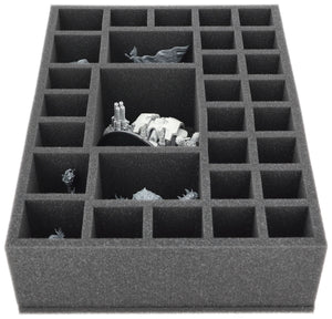 DD090A001 360 mm x 260 mm x 90 mm foam insert for Euroboxes 40 x 30 cm - 30 miniatures
