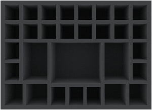 DD090A001 360 mm x 260 mm x 90 mm foam insert for Euroboxes 40 x 30 cm - 30 miniatures