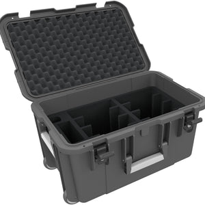 Case / Trolley for 24 tablets in XL sleeves - compartments 66 mm wide - compatible with Apple iPad, Samsung Galaxy Tab A or Microsoft Surface Go