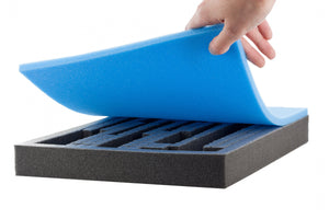 FS010Bblue10 10pcs. 345 mm x 275 mm x 10 mm colored foam for Shadowboard blue