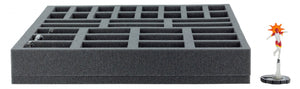 FSBR040BO 40 mm Full-Size foam tray with 34 compartments