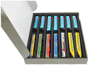 Feldherr Storage Box FSLB040 for model railway locomotives, wagons and vehicles - 7 slots for N gauge horizontal