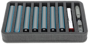 HS040A042 foam tray N Gauge - vertical - 9 slots for model railway locomotives, wagons and vehicles