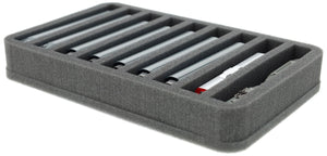 HS040A042 foam tray N Gauge - vertical - 9 slots for model railway locomotives, wagons and vehicles