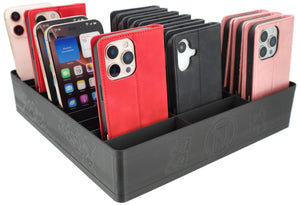 Feldherr Classroom Phone Caddy XL for Schools and Training Centers - 33 slots for large smartphones and flip cases
