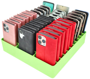 Feldherr Classroom Phone Caddy XL for Schools and Training Centers - 33 slots for large smartphones and flip cases