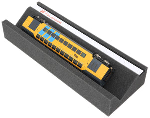 Feldherr Locomotive Bench H0 & 00 Scale with Magnetic Strip (360 mm) – Perfect Maintenance and Protection for Model Railways