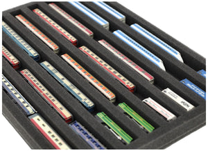 IU030A002 Feldherr foam insert for model railway - Z scale - 8 compartments - for horizontal storage