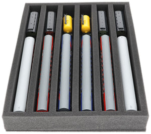 IU050A002 Feldherr foam insert for model railway - TT scale - 6 compartments - for upright storage