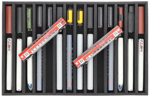 JV050A001 Feldherr foam insert for model railway - TT scale - 14 compartments - for upright storage