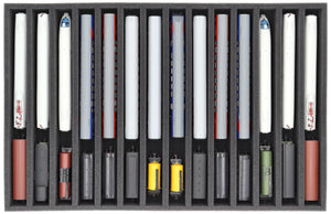 JV050A001 Feldherr foam insert for model railway - TT scale - 14 compartments - for upright storage