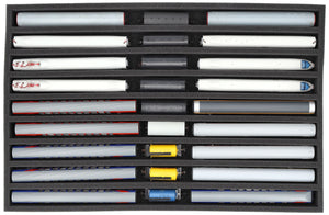 JV050A002 Feldherr foam insert for model railway - TT scale - 9 compartments - for upright storage