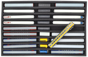 JV050A002 Feldherr foam insert for model railway - TT scale - 9 compartments - for upright storage