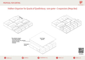 Feldherr Storage Box LBBG075 for The Quacks of Quedlinburg - core game + 2 expansions (Mega box)