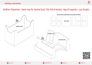 Feldherr Organizer Insert + foam tray for Tainted Grail: The Fall of Avalon - Age of Legends + Last Knight