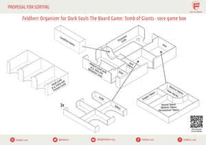 Feldherr Organizer Insert for Dark Souls The Board Game: Tomb of Giants - core game box