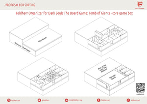 Feldherr Organizer Insert for Dark Souls The Board Game: Tomb of Giants - core game box