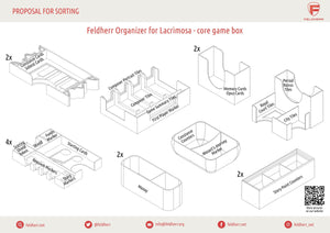 Feldherr Organizer Insert for Lacrimosa - core game box