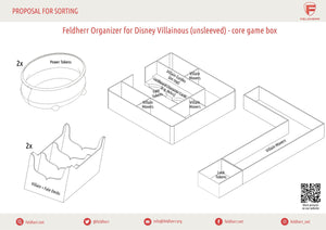 Feldherr Organizer Insert for Disney Villainous (unsleeved) - core game box