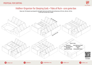 Feldherr Organizer Insert for Sleeping Gods + Tides of Ruin - core game box
