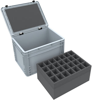 Feldherr Eurobox 40 x 30 cm Set for Tabletop Miniatures - 84 Compartments + Pick and Pluck Foam Insert