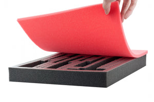 DS020Bred 550 mm x 345 mm x 20 mm colored foam for Shadowboard red